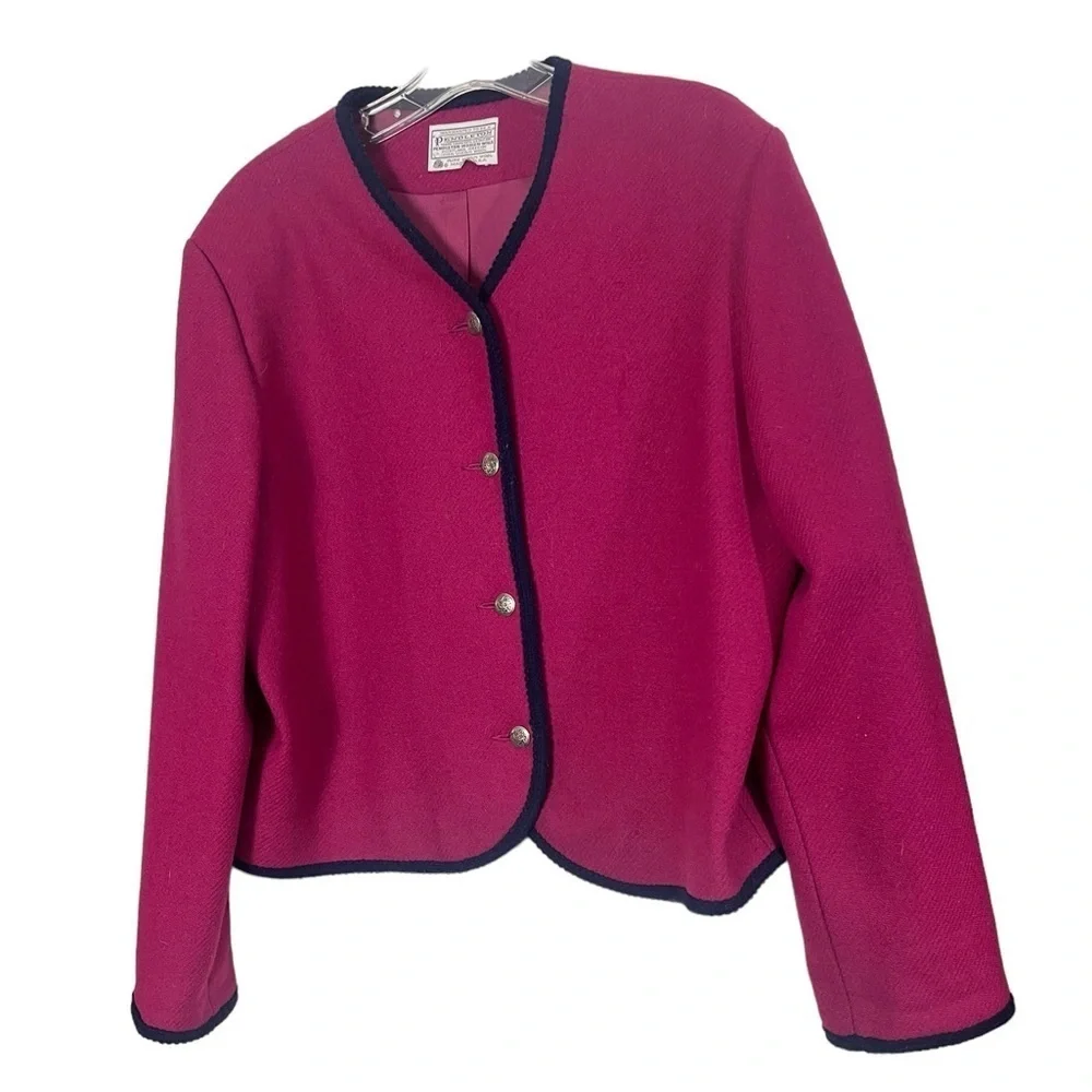 Vintage Pendleton 100% Virgin Wool Blazer. Size 14 GUC - Picture 2 of 9